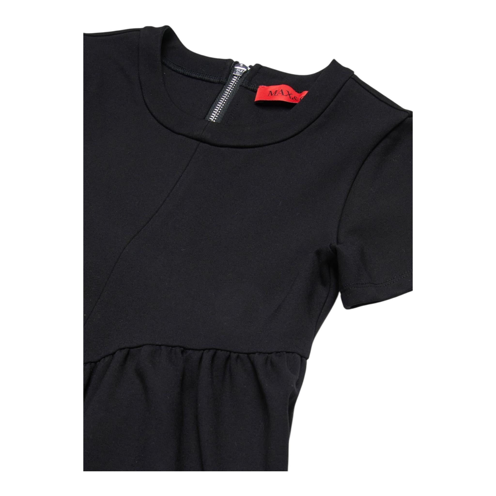 MAX&Co. abito mezza manica tinta unita Nero per Bambina MX0044 NERO MAX&Co.