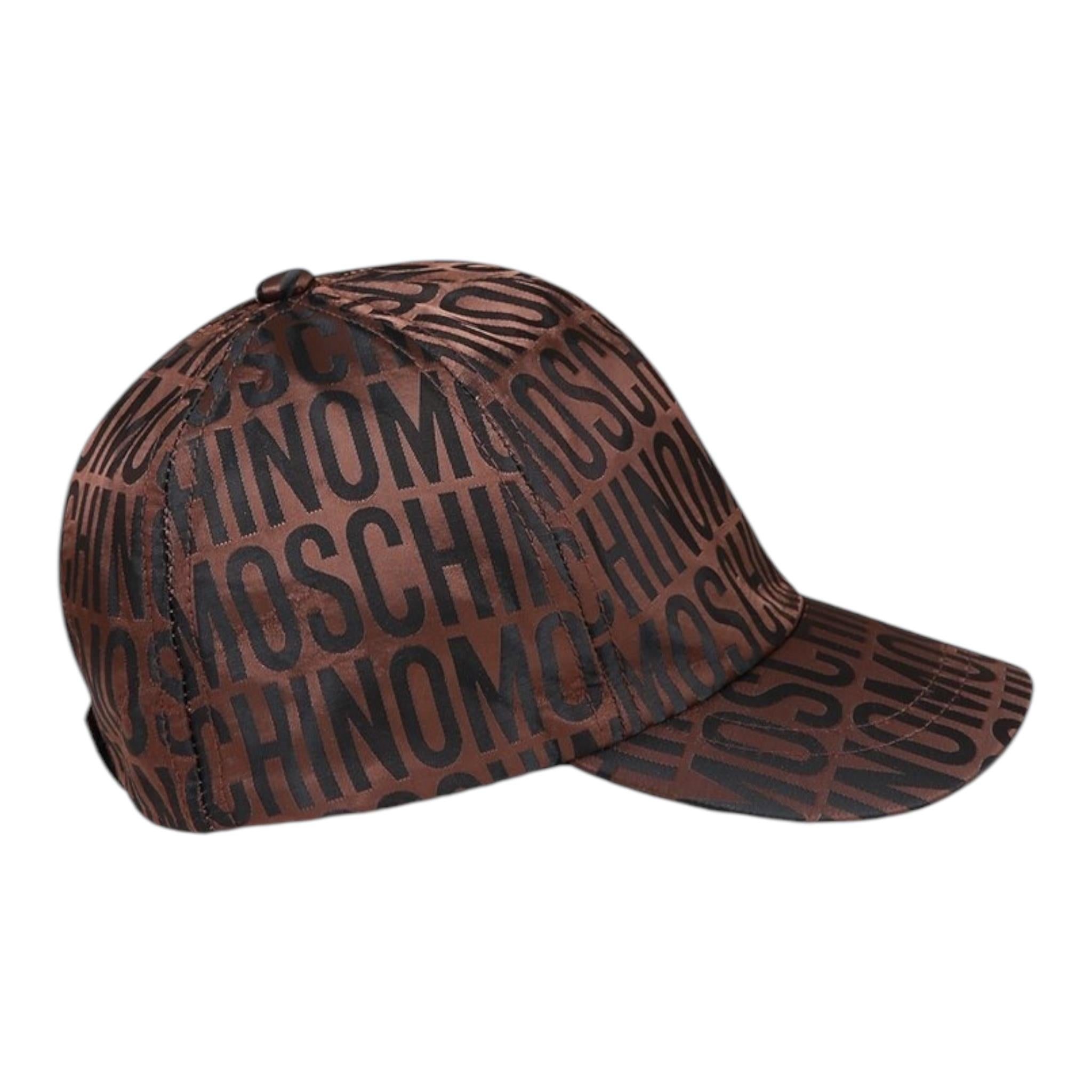 MOSCHINO berretto tinta unita con stampa logo Marrone per Bambino HTX01N MARRONE MOSCHINO