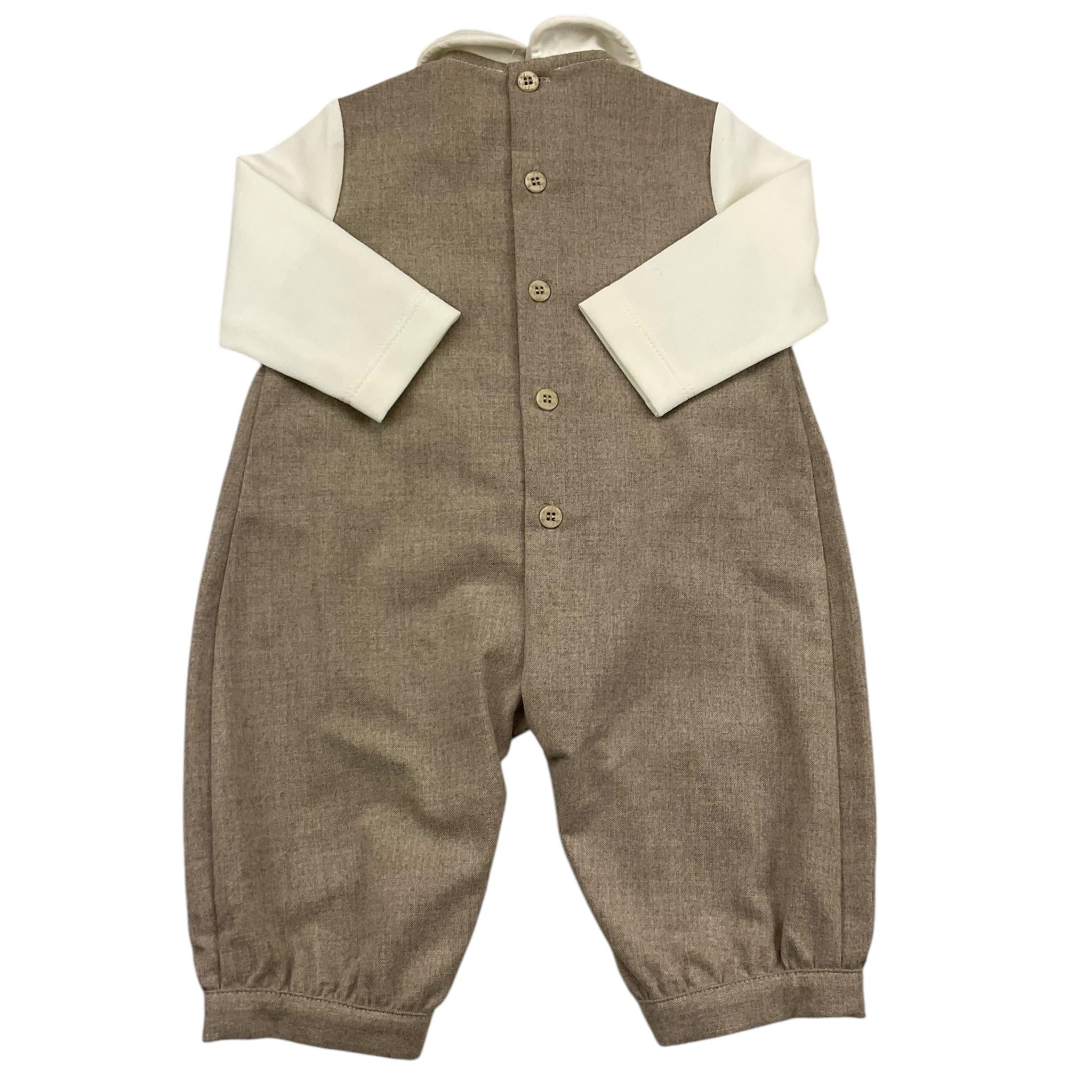 IL GUFO tutina bicolore manica lunga Bianco/beige per Neonata A24TL226W0003 BIANCO/BEIGE IL GUFO