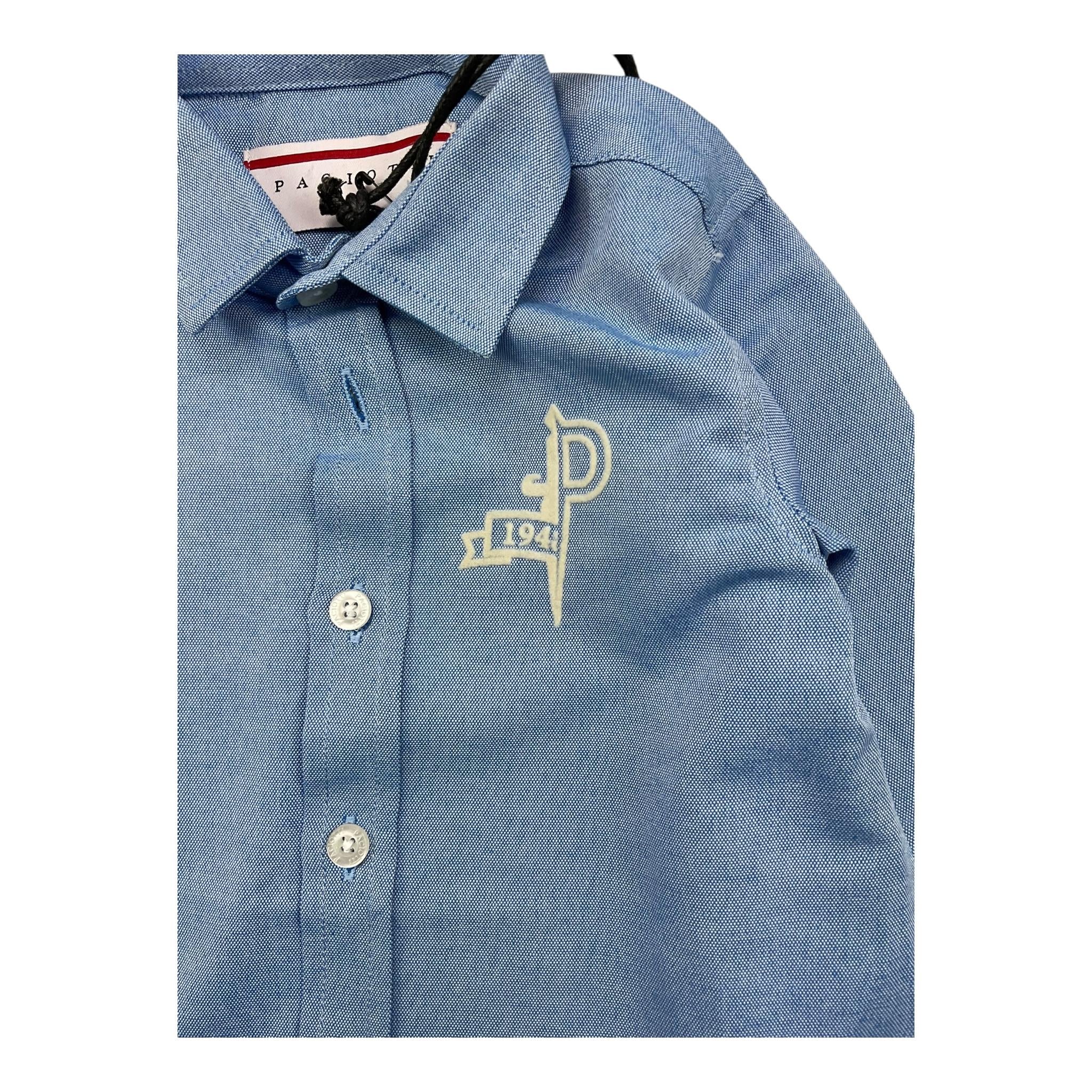 CESARE PACIOTTI camicia tinta unita con stampa Azzurro per Neonato CMP5353B AZZURRO CESARE PACIOTTI