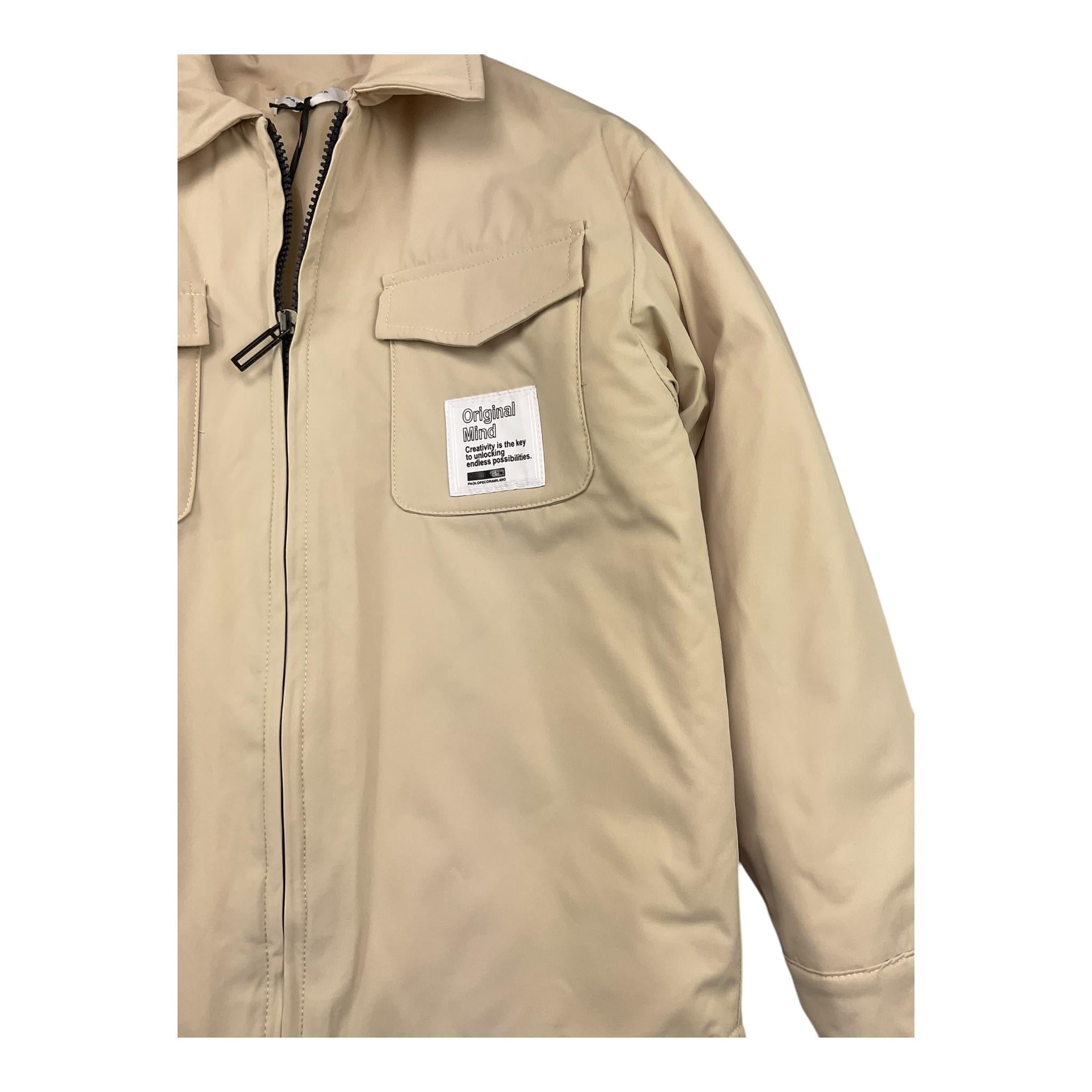PAOLO PECORA giubbino tinta unita con zip Beige per Bambino PP4170 BEIGE PAOLO PECORA
