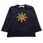 MANUEL RITZ shirt girocollo tinta unita con logo Blu per Bambino MR2820 BLU MANUEL RITZ