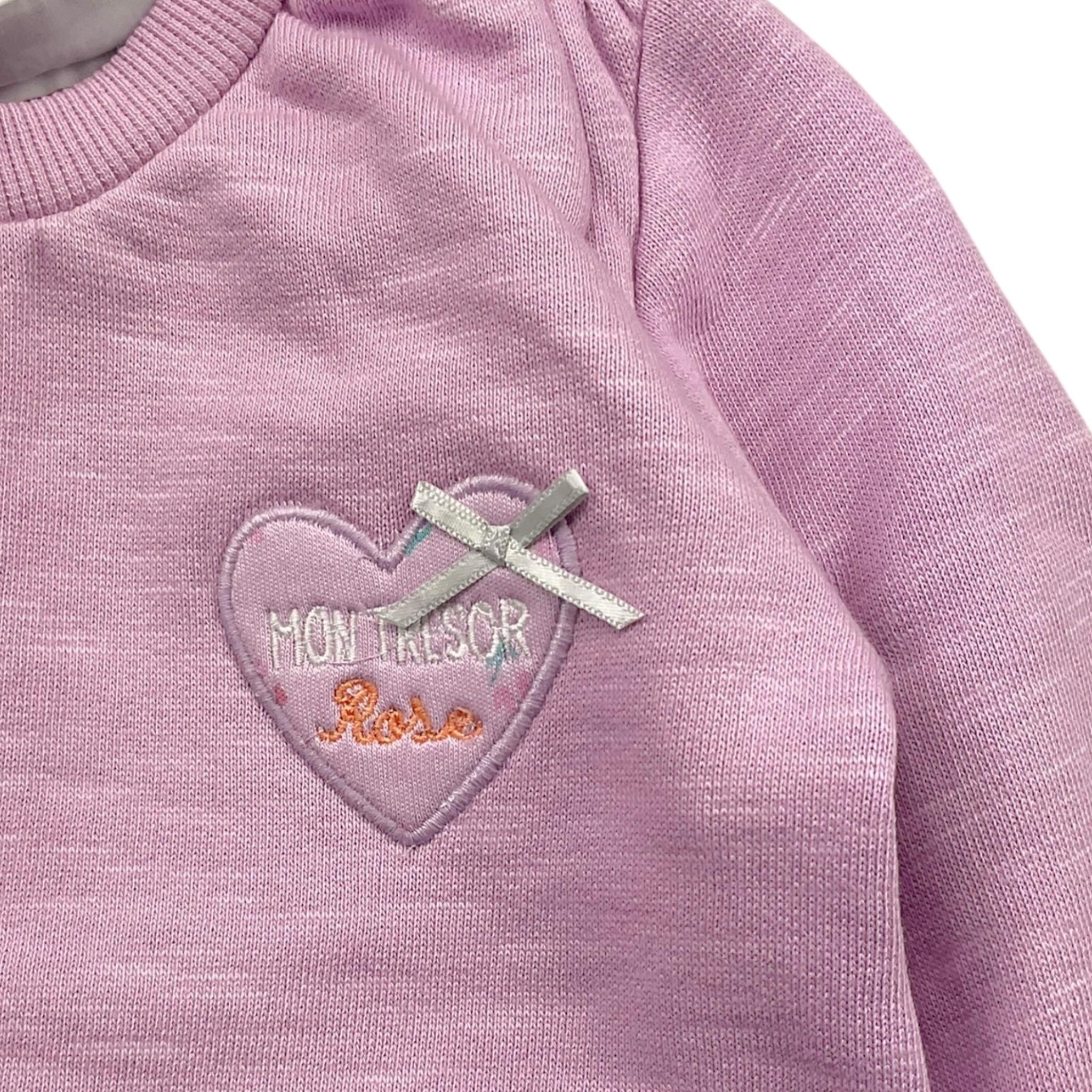 YATSI BABY felpa tinta unita con stampa Lilla per Neonata 2444560 LILLA YATSI BABY