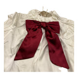 LA STUPENDERIA camicia manica lunga tinta unita cn fiocco in contrasto Bianco per Neonata TJCM48 BIANCO LA STUPENDERIA