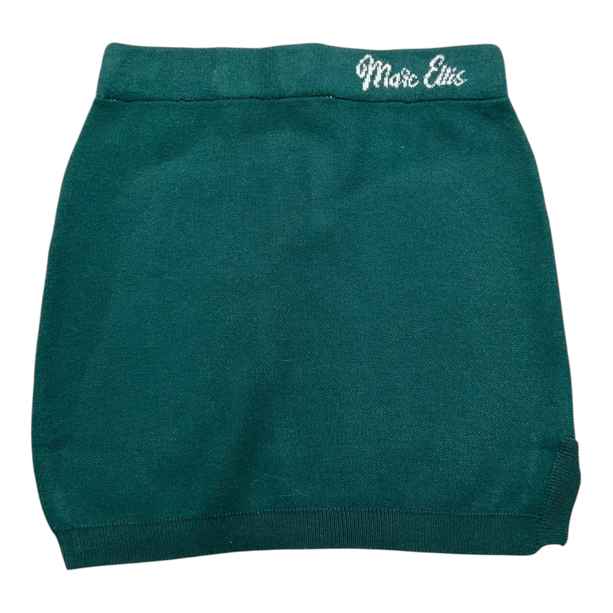 MARC ELLIS gonna in maglia tinta unita con logo Verde per Bambina JMJSK00099X VERDE MARC ELLIS