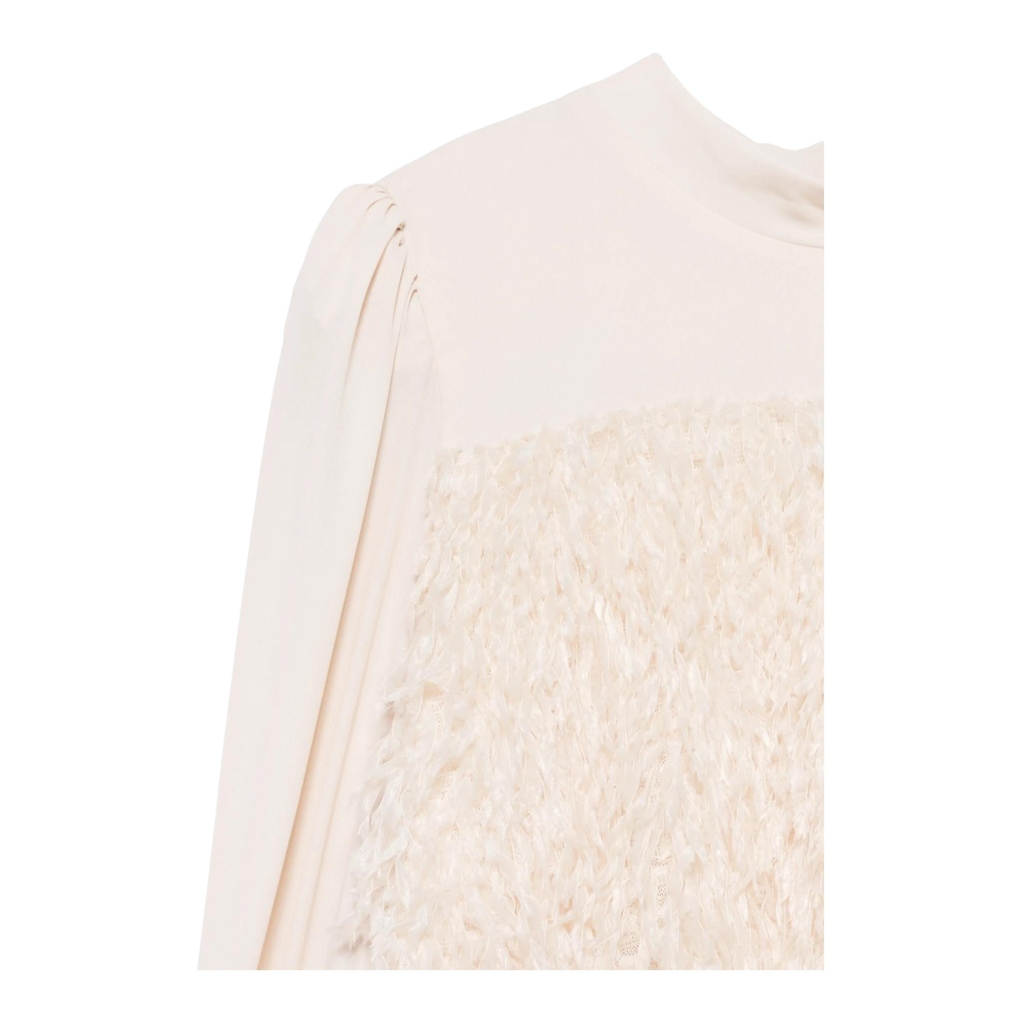 MISS BLUMARINE abito manica lunga tinta unita Avorio per Bambina IF4066 AVORIO MISS BLUMARINE