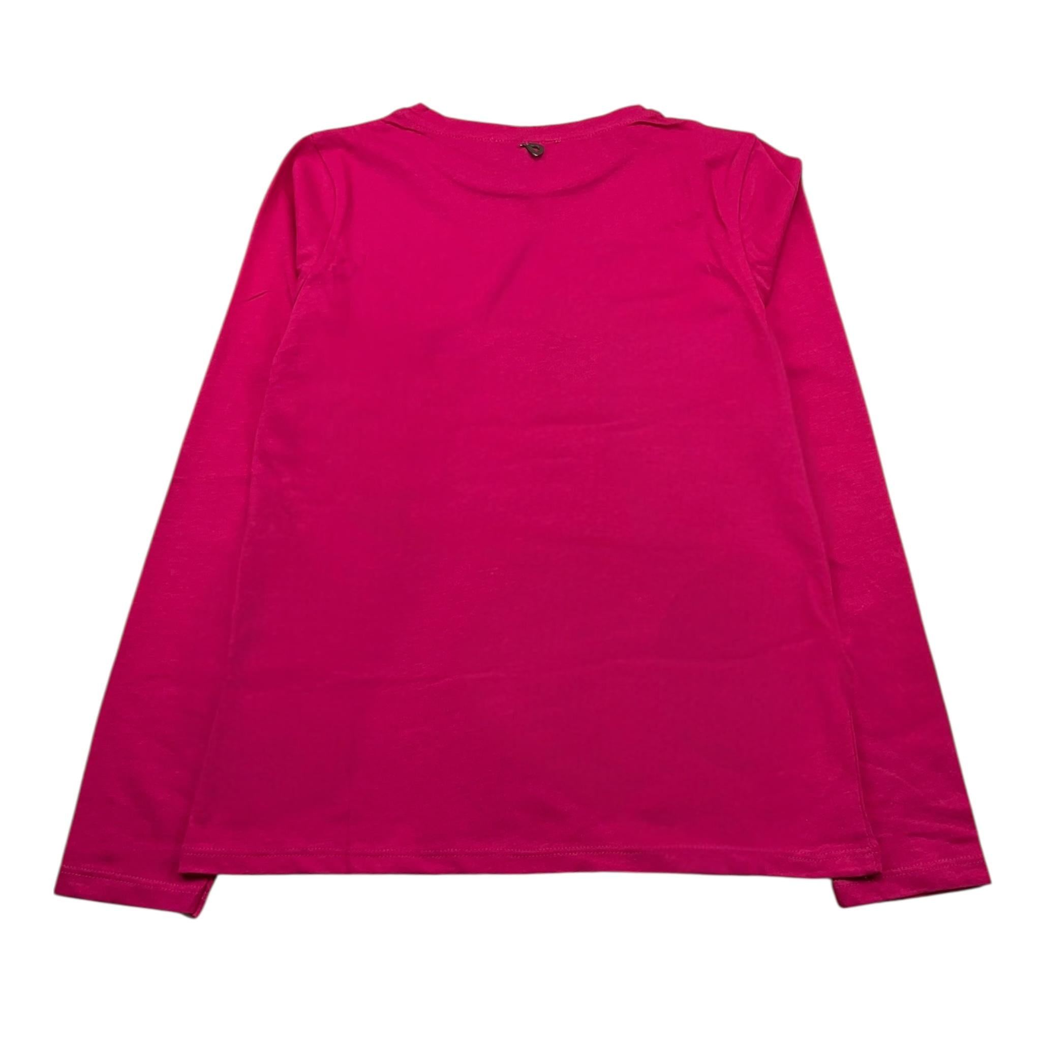 DIXIE shirt girocollo tinta unita con stampe in contrasto Fuxia per Bambina LB38030G42 FUXIA DIXIE
