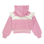 TWINSET maglia tinta unita con stampa zip e cappuccio Rosa per Bambina 242GJ3161X ROSA TWINSET