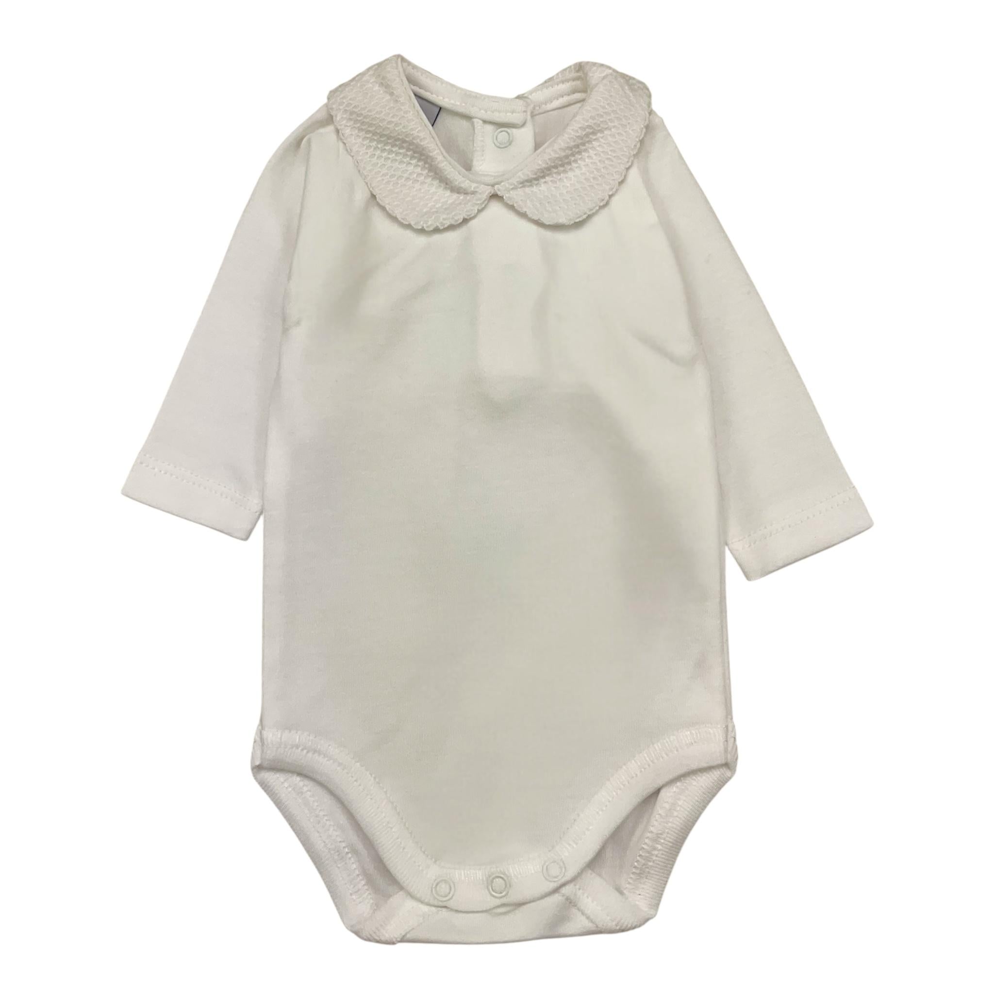 BABIDU body tinta unita con colletto Bianco per Neonato DJBFC BIANCO BABIDU