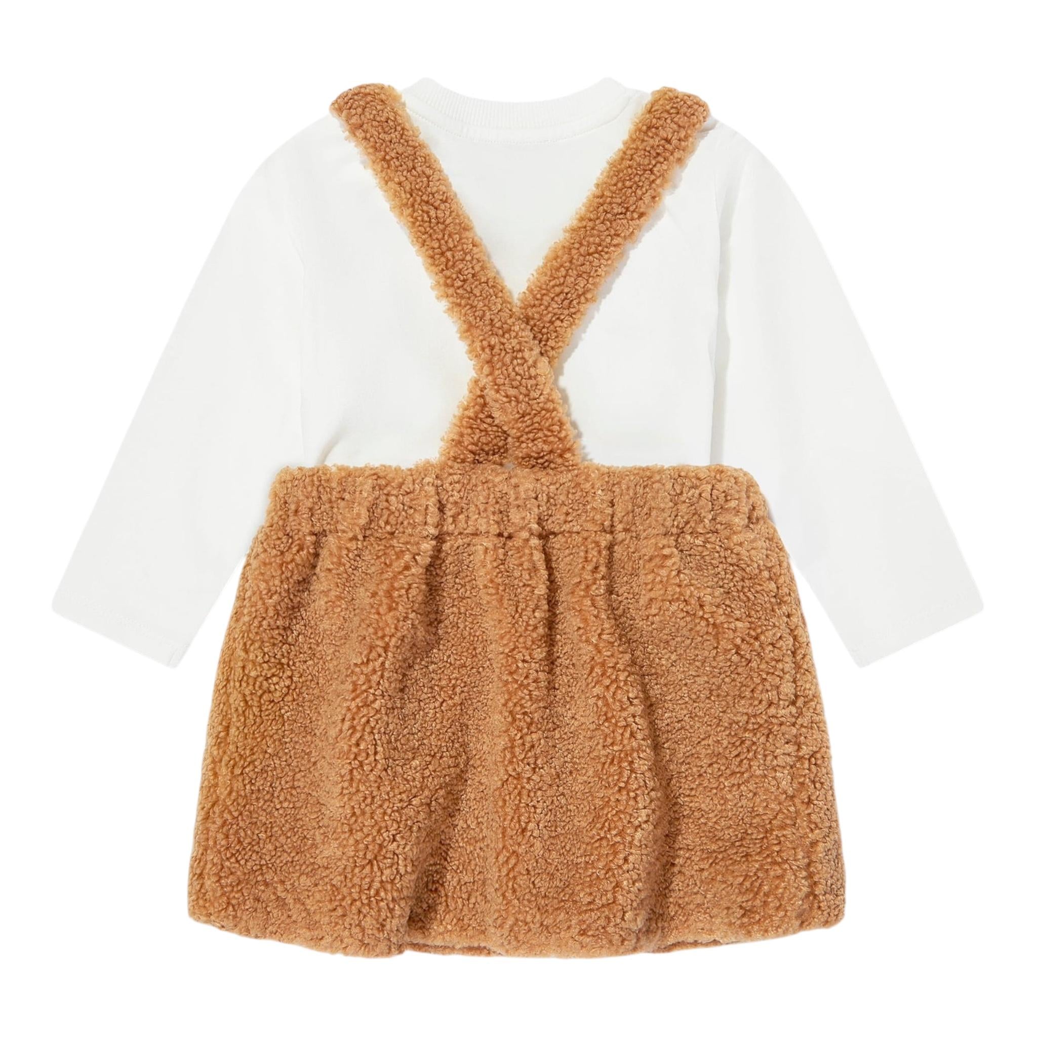 MOSCHINO completo 2 pezzi shirt-salopette Bianco per Bambina MDK02WX BIANCO MOSCHINO