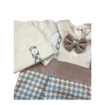 PETIT set tutina manica lunga tinta unita stampa fantasia con cappello Panna per Neonato S7116365 PANNA PETIT