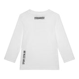DSQUARED2 shirt girocollo tinta unita con stampa logo Bianco per Neonato DQ1879O BIANCO DSQUARED2
