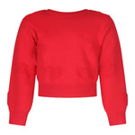 FUN & FUN maglia gircollo tinta unita con cuori Rosso per Bambina FBSW00067 ROSSO FUN & FUN