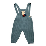 MARLU' completo 2pz-salopette tinta unita con bottoni-body Verde per Neonato COAM VERDE MARLU'