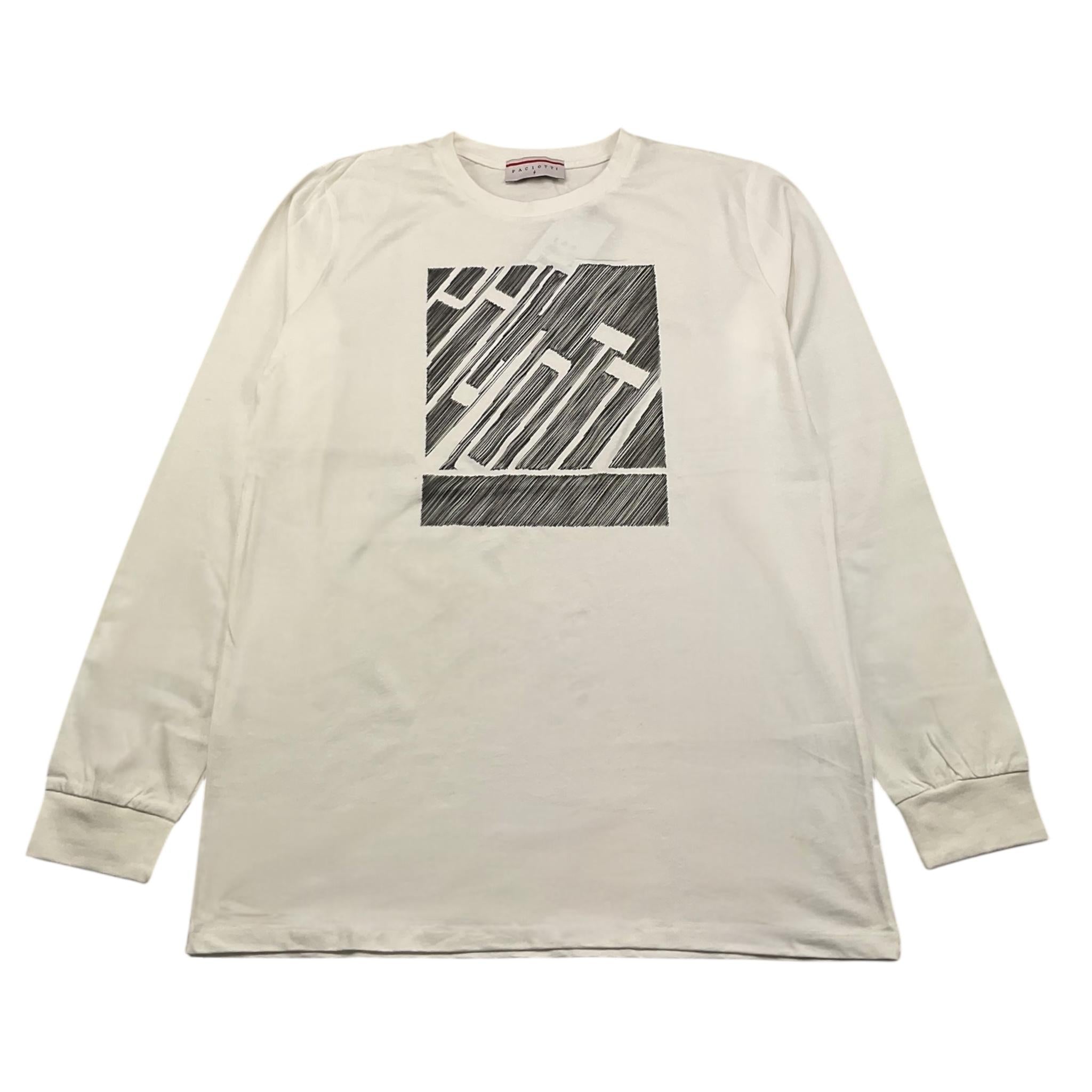 CESARE PACIOTTI shirt girocollo tinta unita con stampa Bianco per Bambino TSP5311JX BIANCO CESARE PACIOTTI