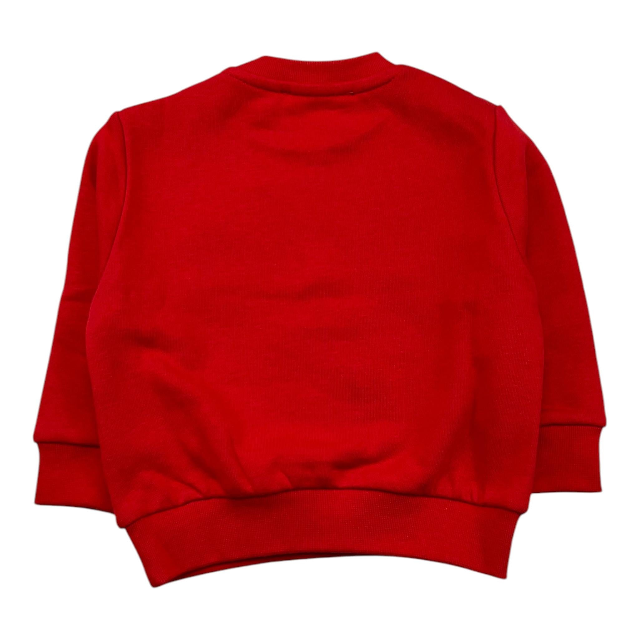 ICEBERG felpa chiusa girocollo tinta unita con stampa Rosso per Neonato MFICE5315B ROSSO ICEBERG