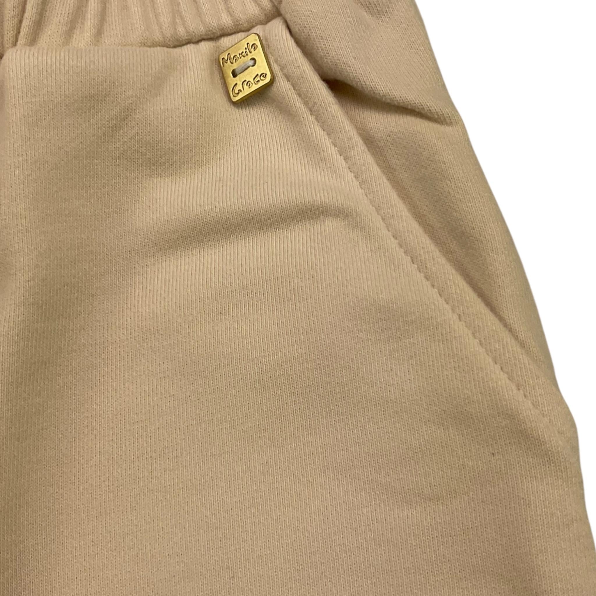 MANILA GRACE pantalone tinta unita con elastico in vita Beige per Bambina MFBF24P241 BEIGE MANILA GRACE