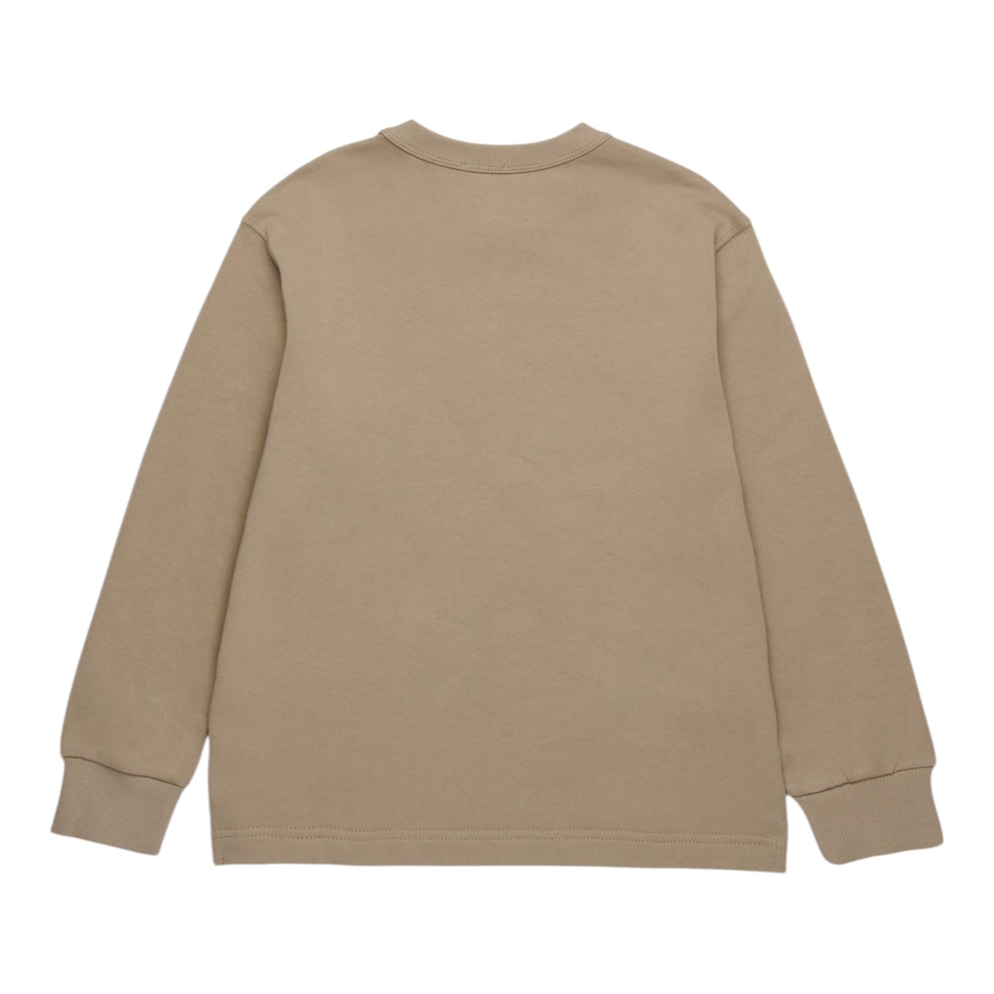 DIESEL felpa chiusa girocollo tinta unita con logo Beige per Bambino J02024 BEIGE DIESEL