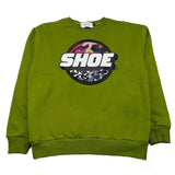 SHOE felpa chiusa girocollo tinta unita con stampa in contrasto Verde per Bambino GARY0423 VERDE SHOE