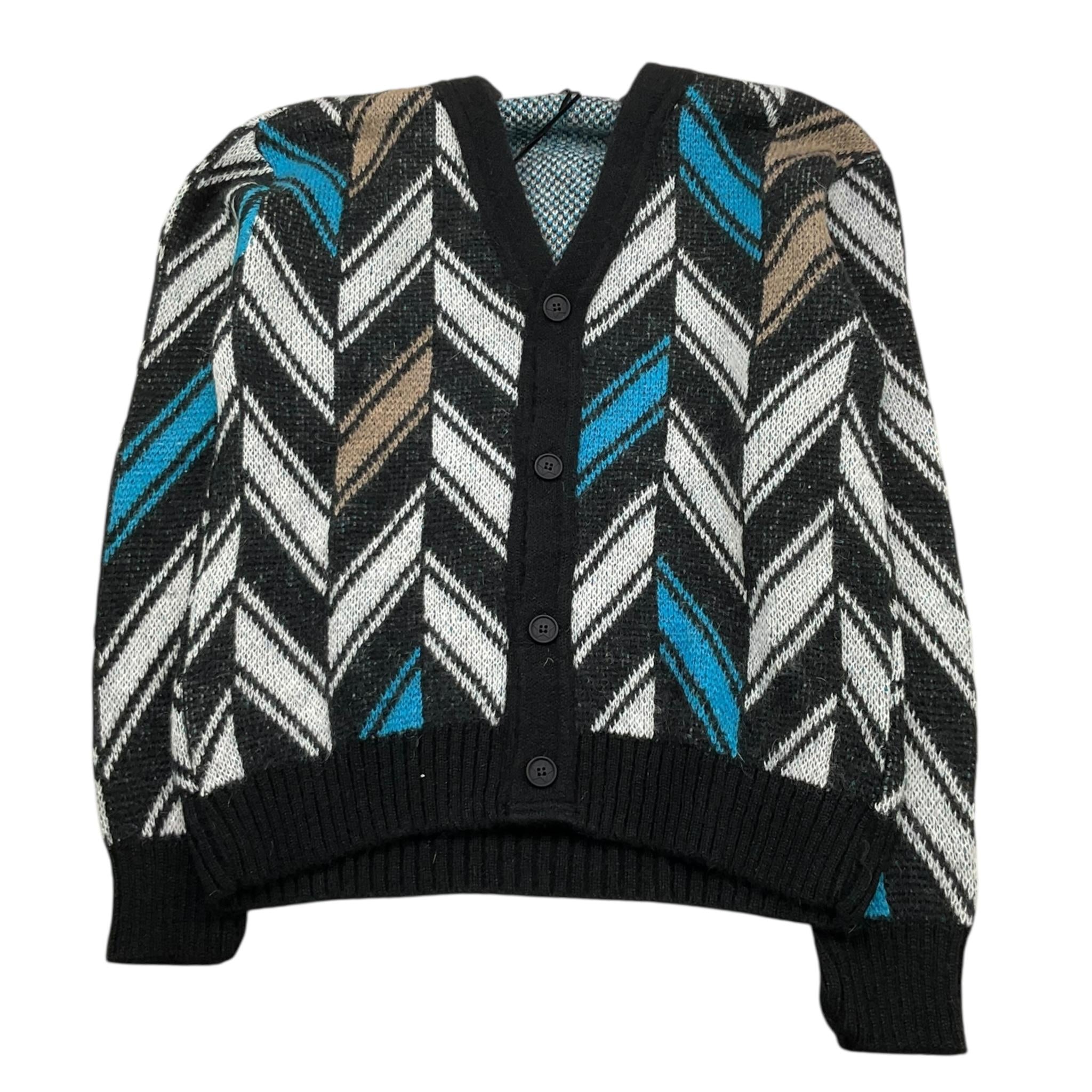 DANIELE ALESSANDRINI cardigan tinta unita con fantasia astratta Nero per Bambino 1231W1460 NERO DANIELE ALESSANDRINI