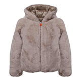SUNS giubbino tinta unita reversibile in pelliccia Beige per Bambina GBS5355D BEIGE SUNS