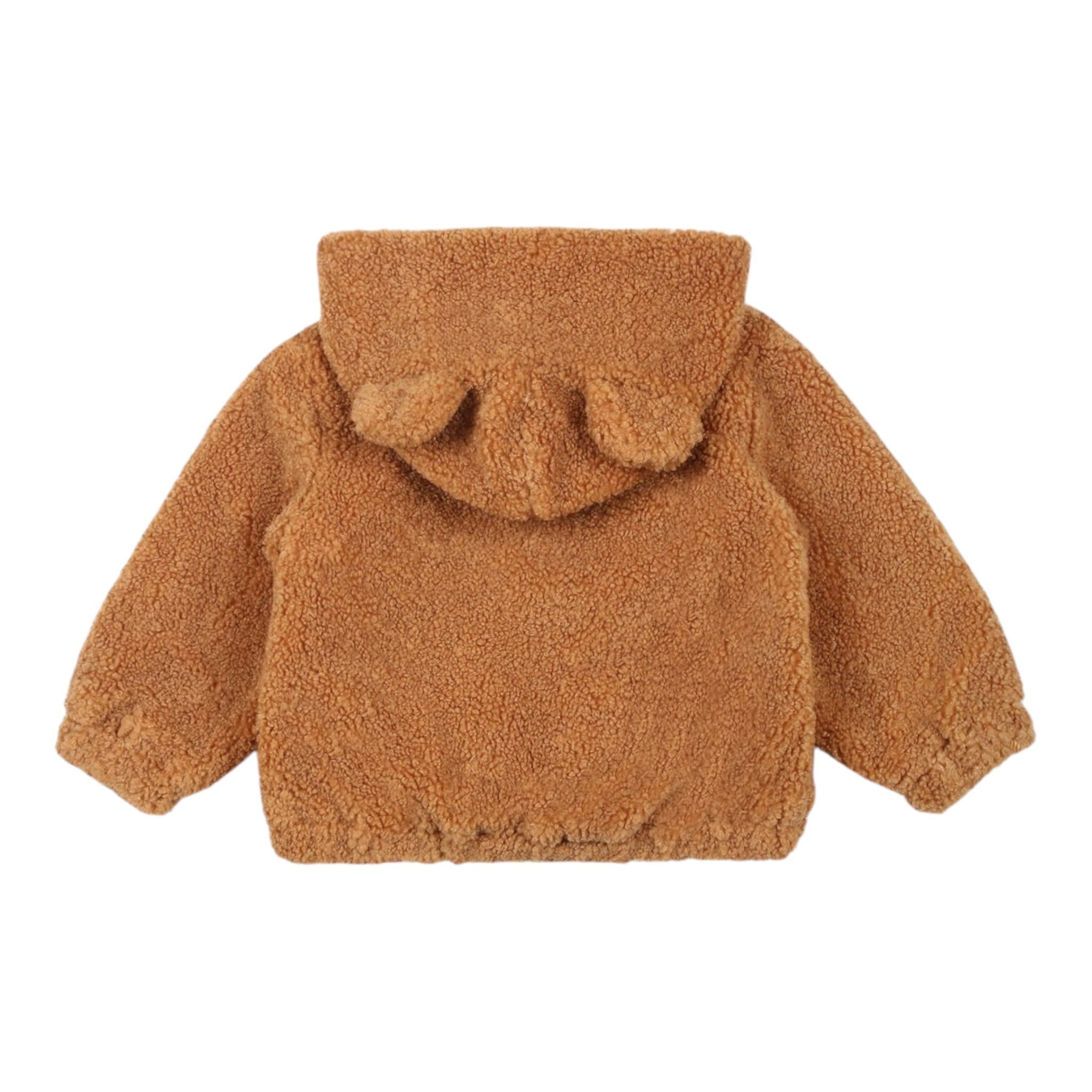 MOSCHINO giubbino modello teddy tinta unita con zip e cappuccio Biscotto per Bambino MUS02S BISCOTTO MOSCHINO