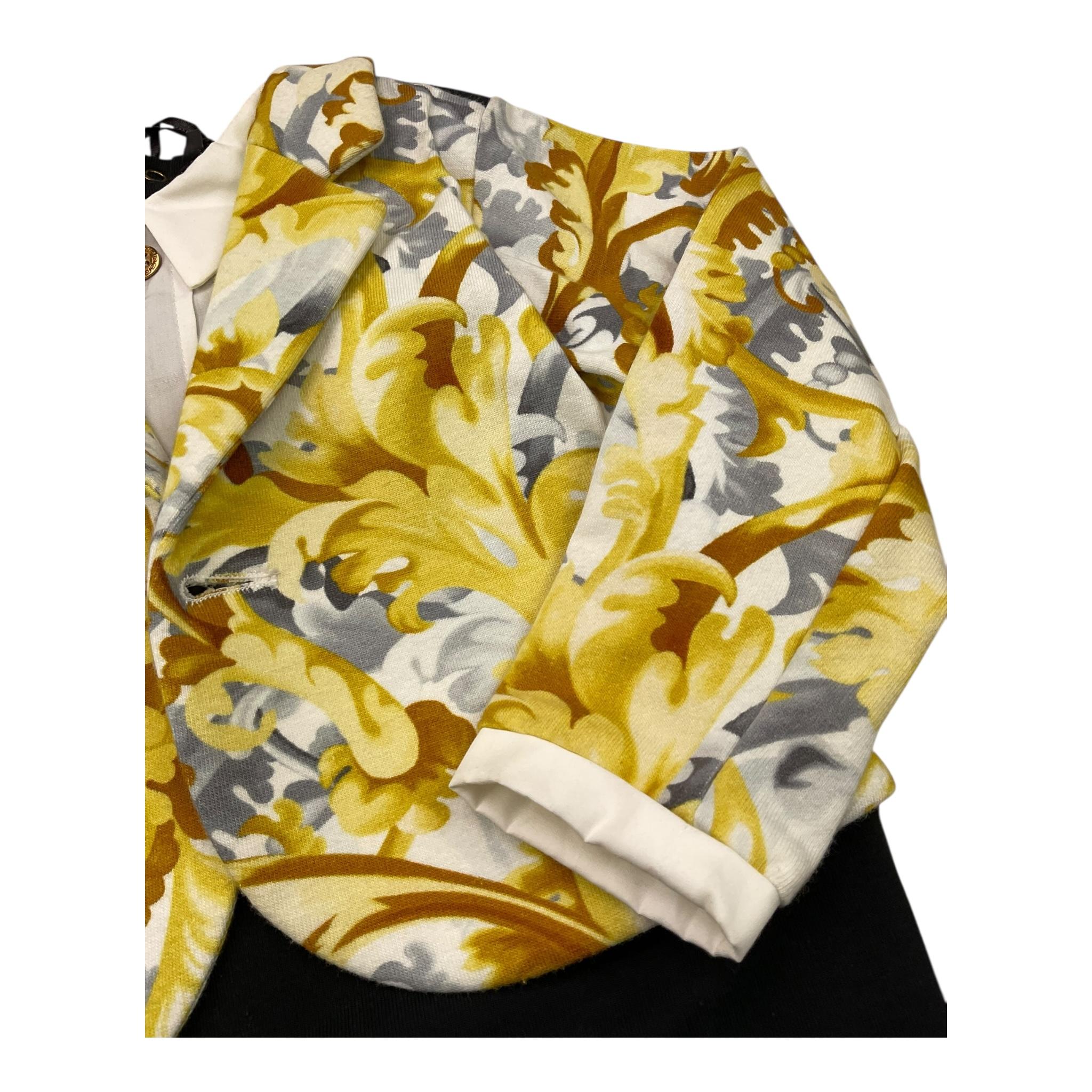VERSACE tutina bicolore con fantasia Nero per Neonato 1000450 NERO VERSACE