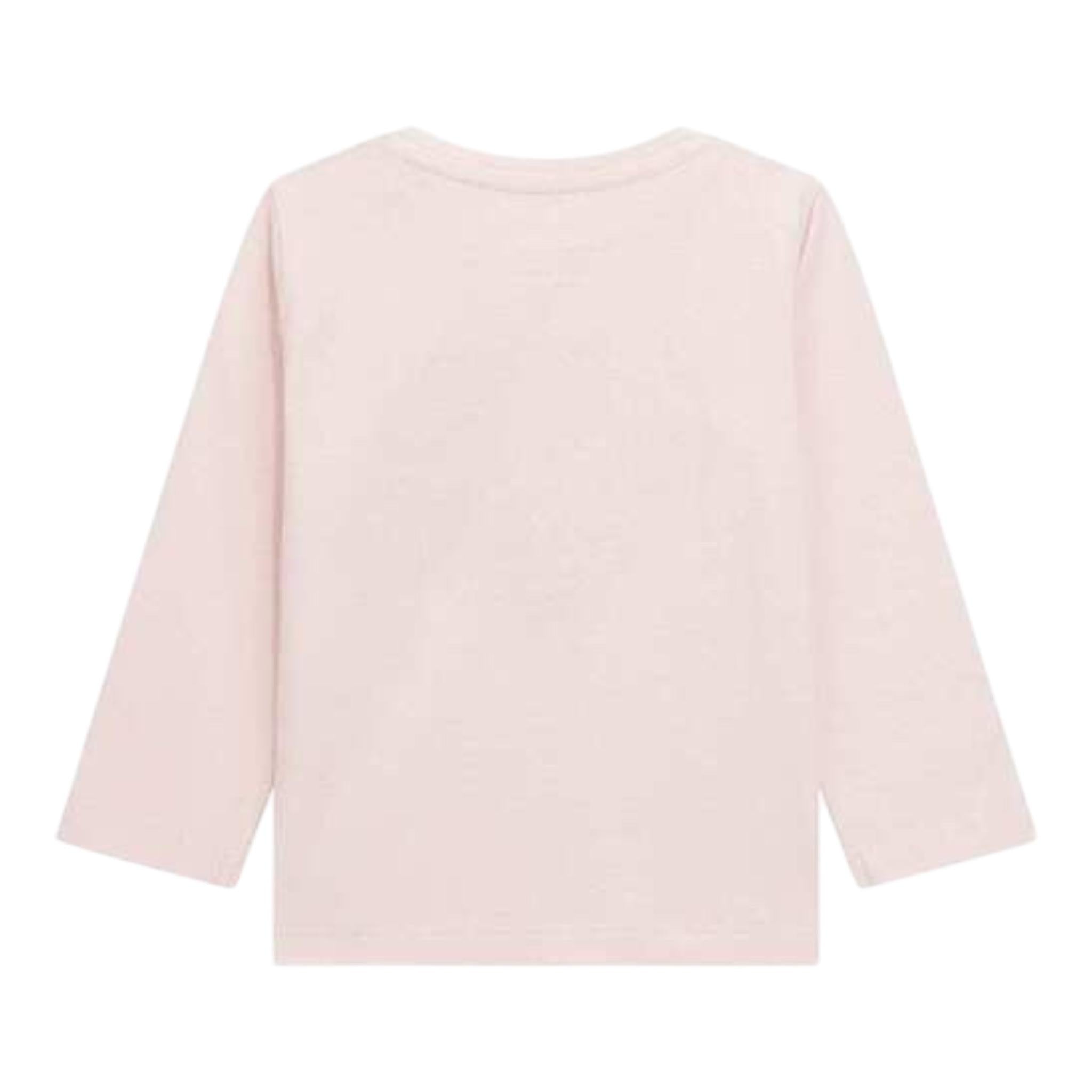 GUESS shirt girocollo tinta unita con stampa Rosa per Neonata A4YI01K6YW4 ROSA GUESS