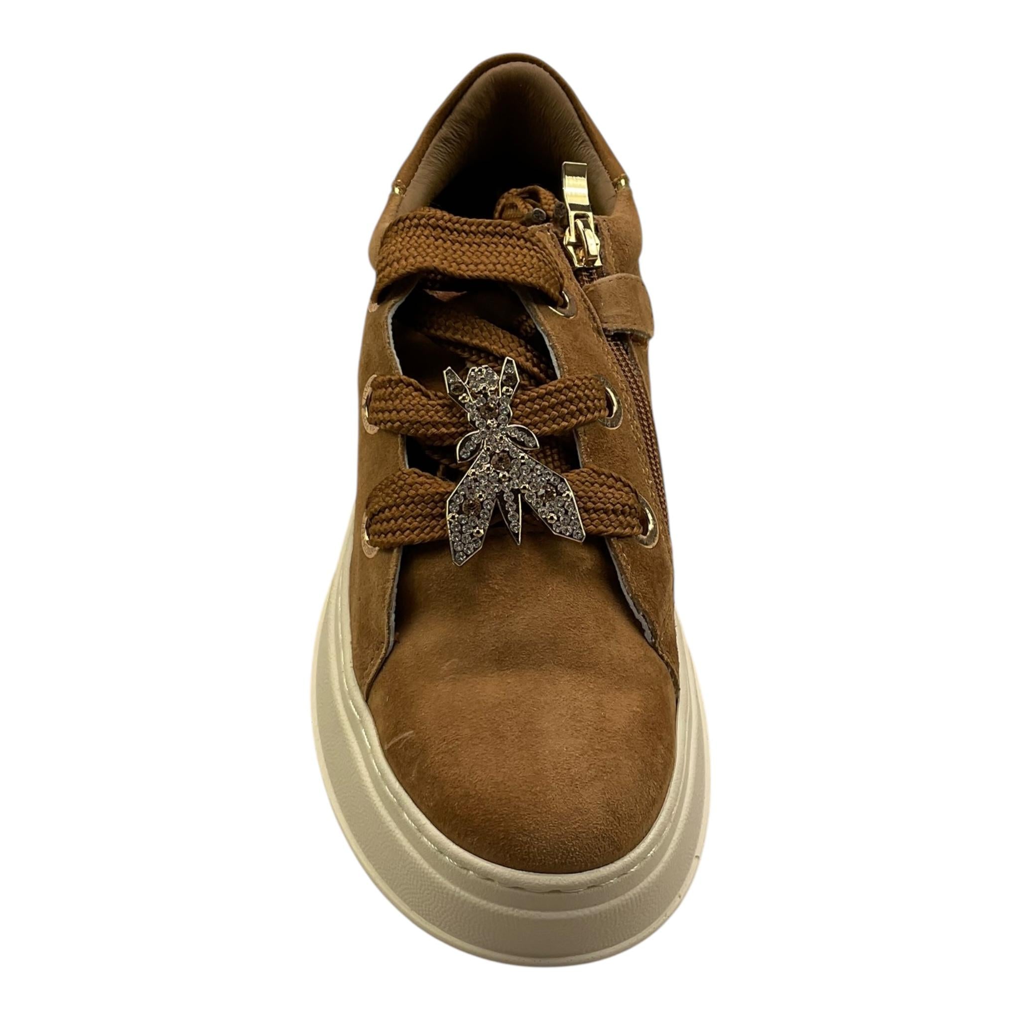 PATRIZIA PEPE sneakers tinta unita lacci e applicazione Cammello per Bambina PPJ85524 CAMMELLO PATRIZIA PEPE