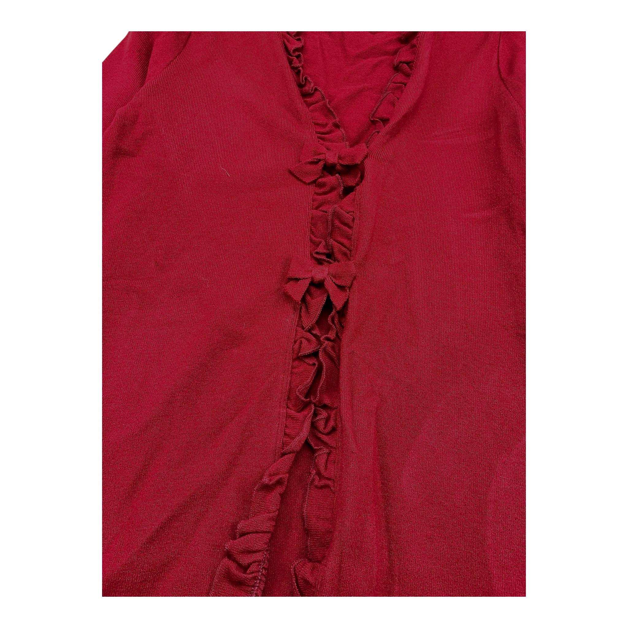 MONNALISA cardigan modello lungo tinta unita Rosso per Bambina 116817 ROSSO MONNALISA