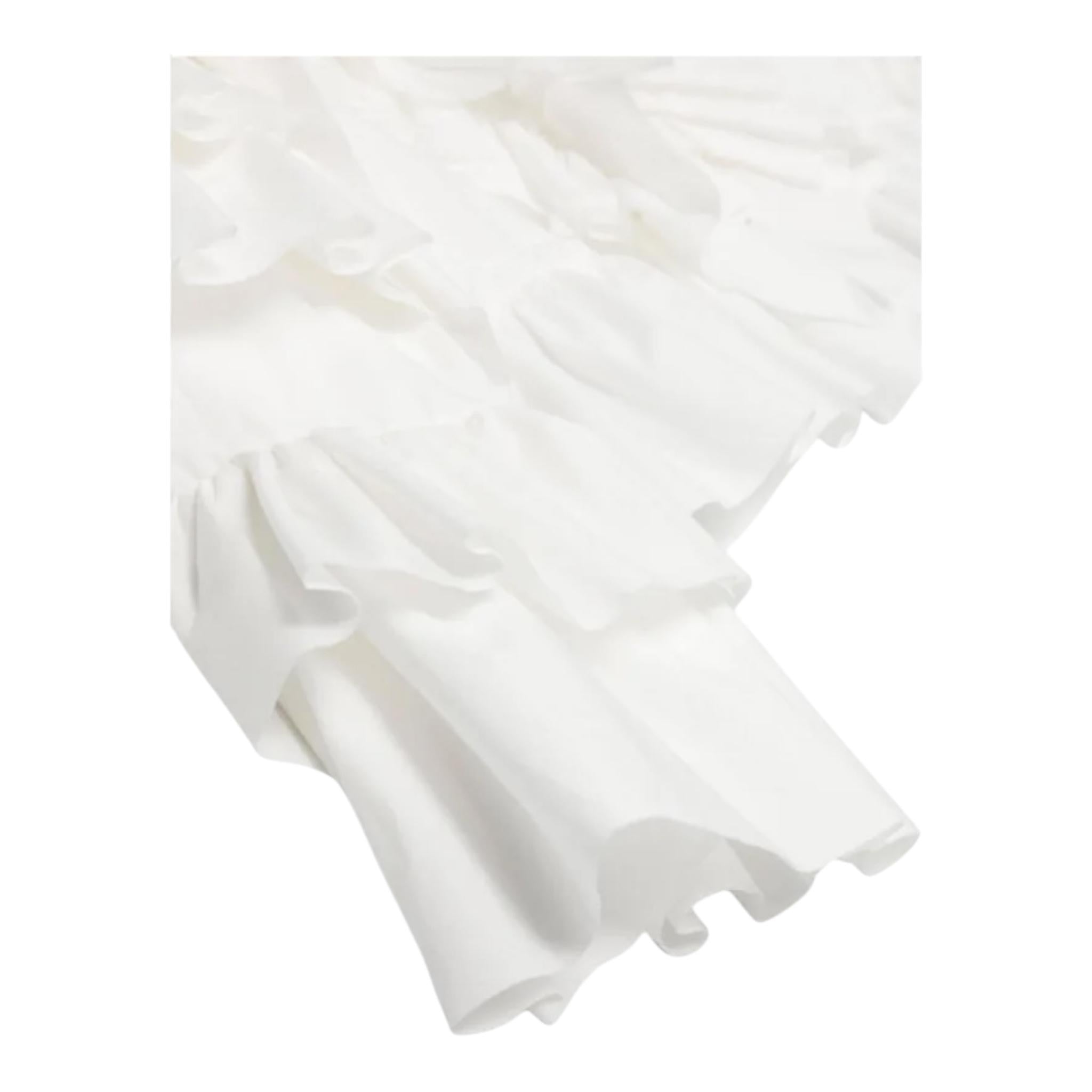 ELISABETTA FRANCHI camicia tinta unita con balze Bianco per Bambina EFCA208 BIANCO ELISABETTA FRANCHI