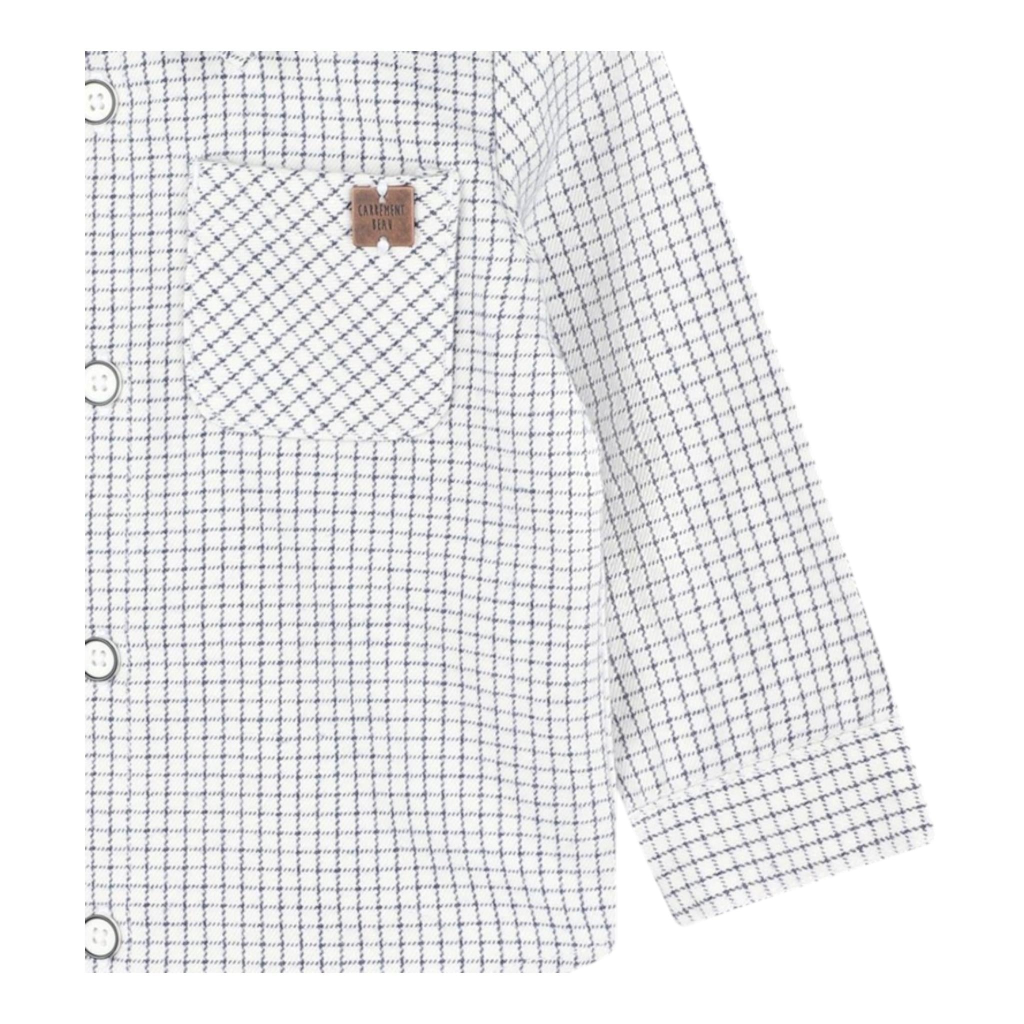CARRE'MENT BEAU camicia manica lunga fantasia quadri Panna per Neonato Y30270 PANNA CARRE'MENT BEAU