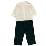 LALALU' completo 3 pezzi cardigan-camicia-pantalone Blu per Bambino CTL012N BLU LALALU'