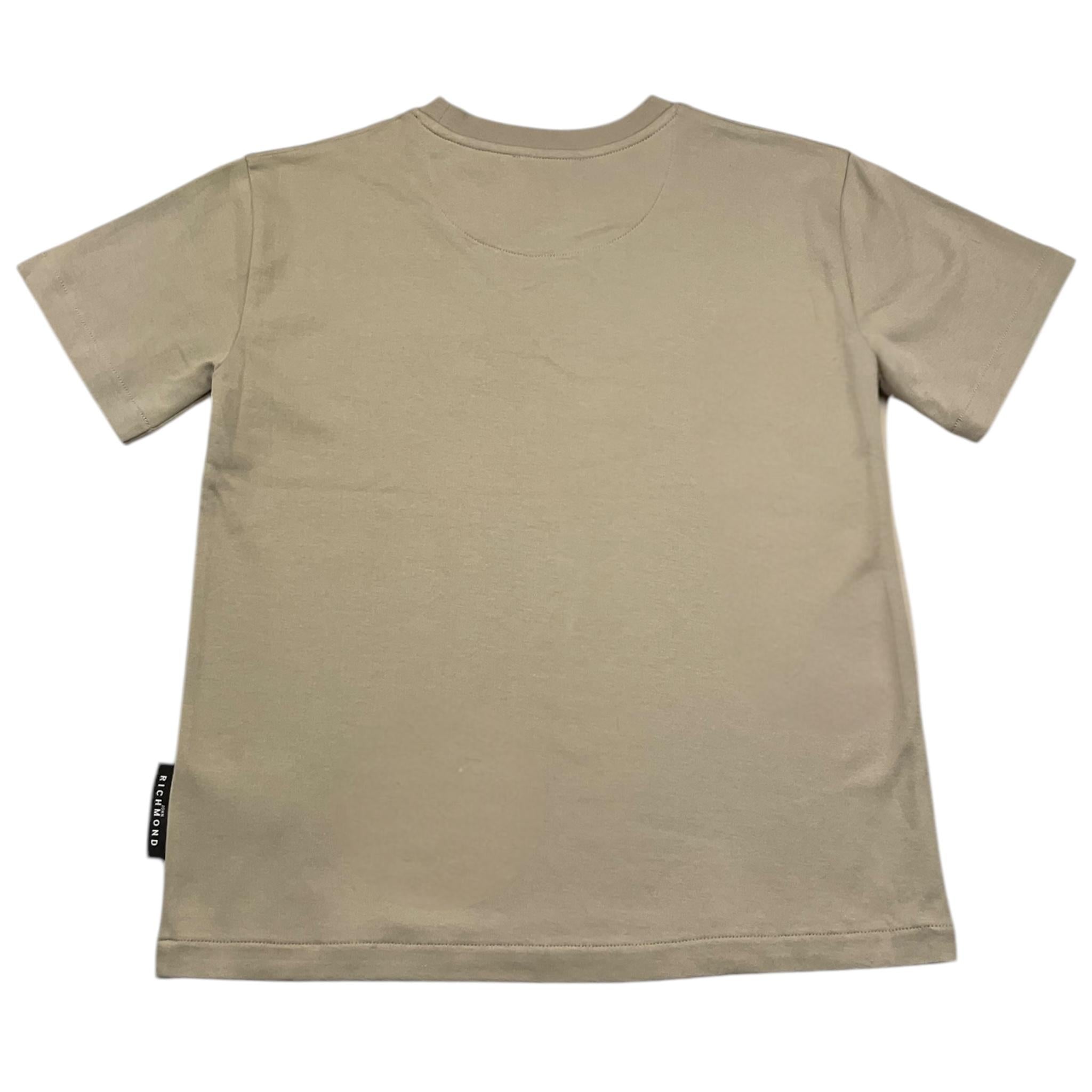JOHN RICHMOND t-shirt girocollo tinta unita con stampa logo Verde per Bambino RBA25051TS VERDE JOHN RICHMOND