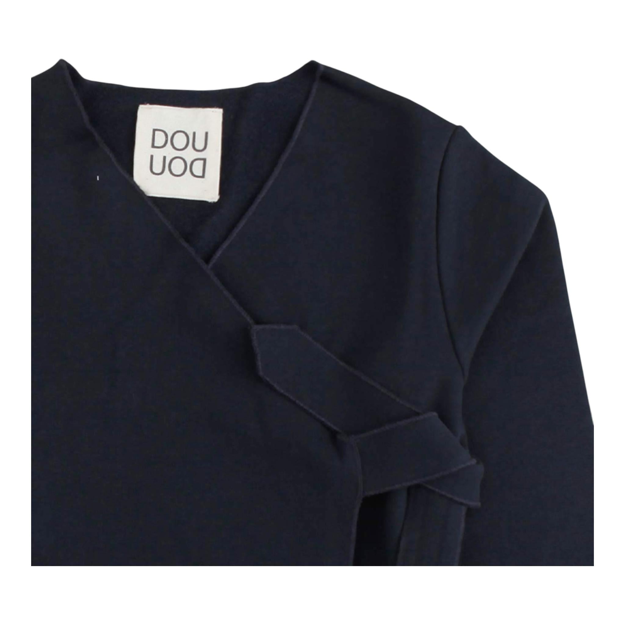 DOU DOU cardigan tinta unita con laccio Blu per Bambina DV4A00 BLU DOU DOU