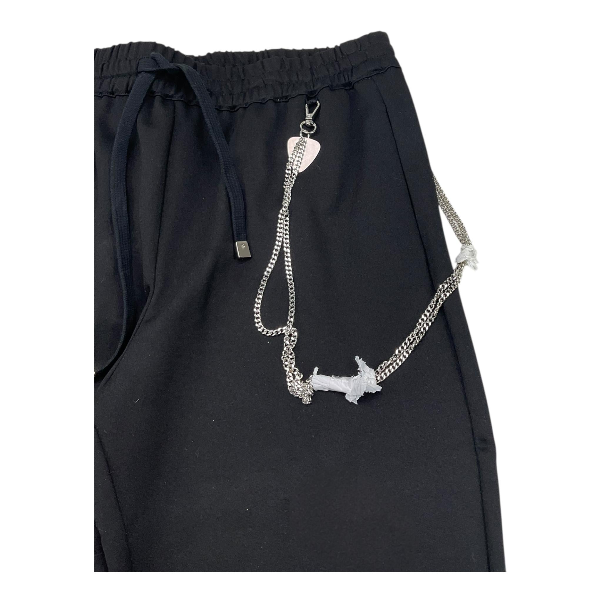 JOHN RICHMOND pantalone tinta unita con elastico in vita Nero per Bambino RBA23124PA NERO JOHN RICHMOND