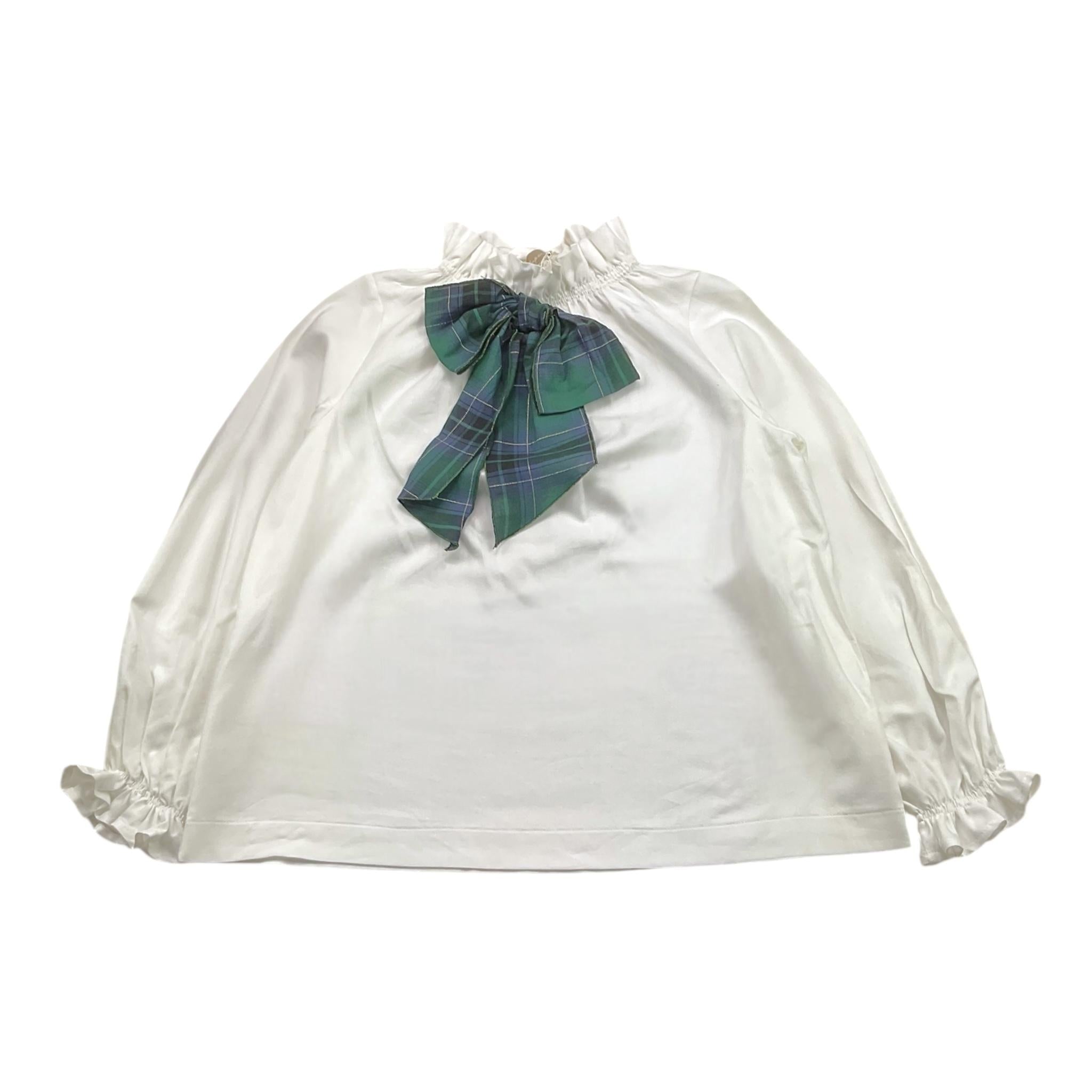 LA STUPENDERIA shirt tinta unita con foulard Bianco per Bambina TJCM74 BIANCO LA STUPENDERIA