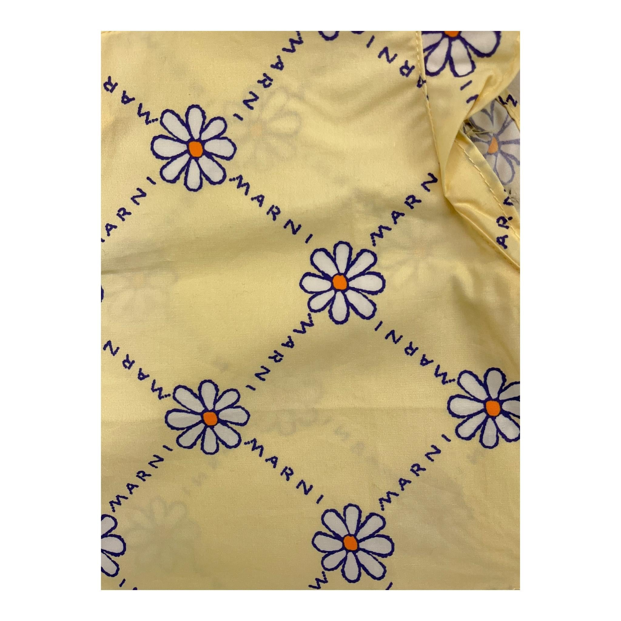 Marni Camicia Tinta Unita Con Fantasia Margherite Giallo Per Neonata M00710M00PA GIALLO MARNI