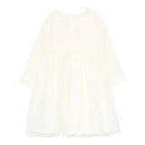 IL GUFO abito tinta unita con tulle Panna per Neonata A24VL585V0016 PANNA IL GUFO