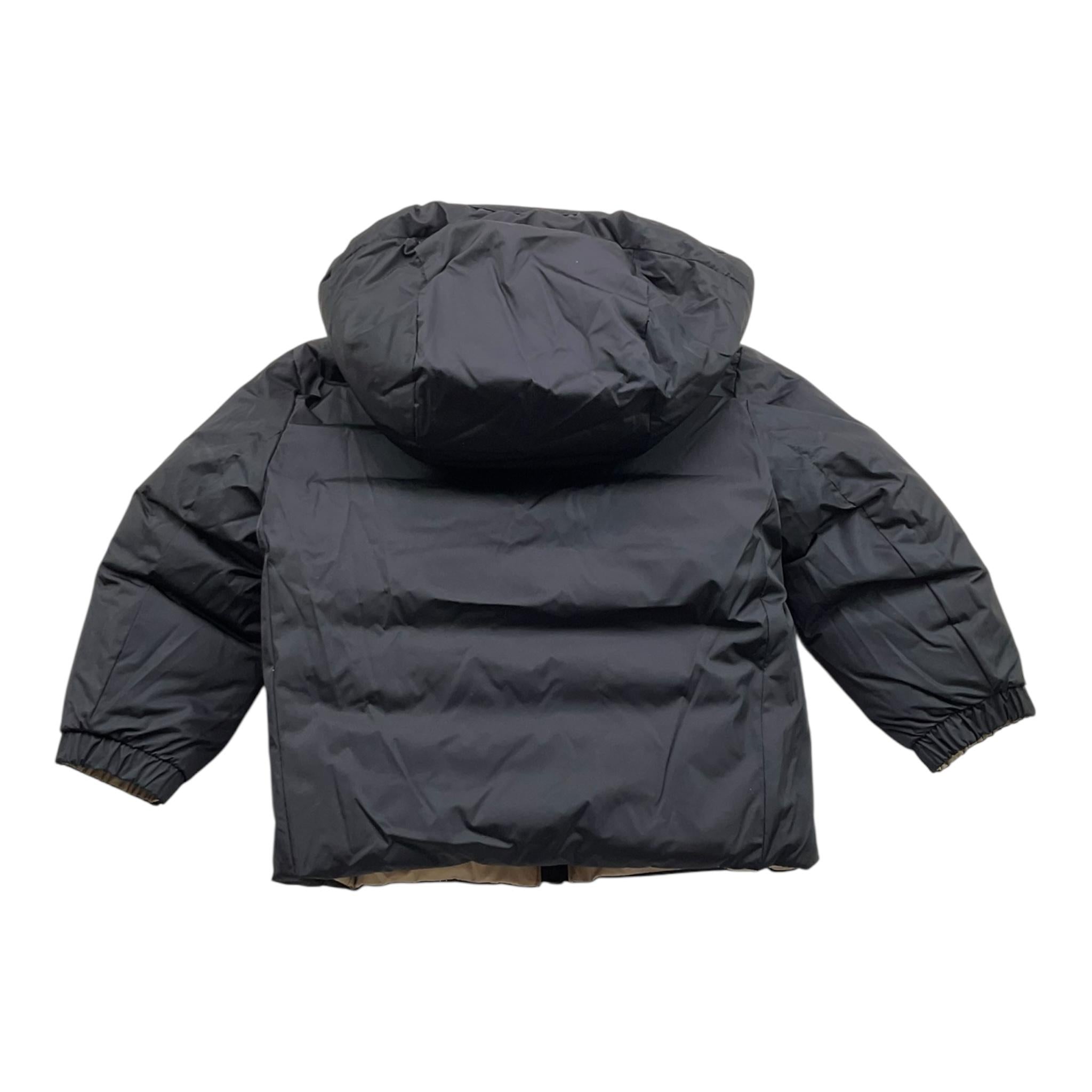 REFRIGIWEAR giubbino tinta unita con zip e cappuccio reversibile Nero/beige per Neonato RWN825 NERO/BEIGE REFRIGIWEAR