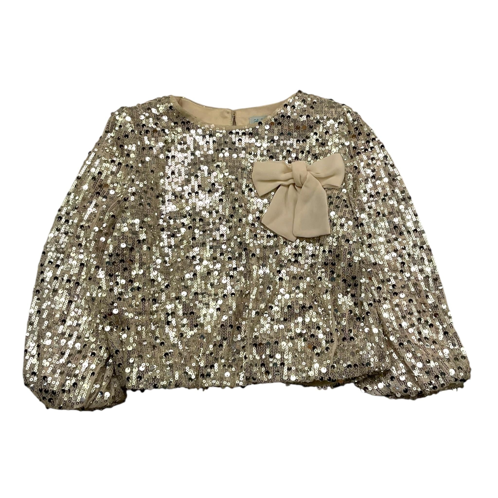 ABEL & LULA completo 2 pezzi camicia-gonna paillettata Beige per Bambina 5544 BEIGE ABEL & LULA