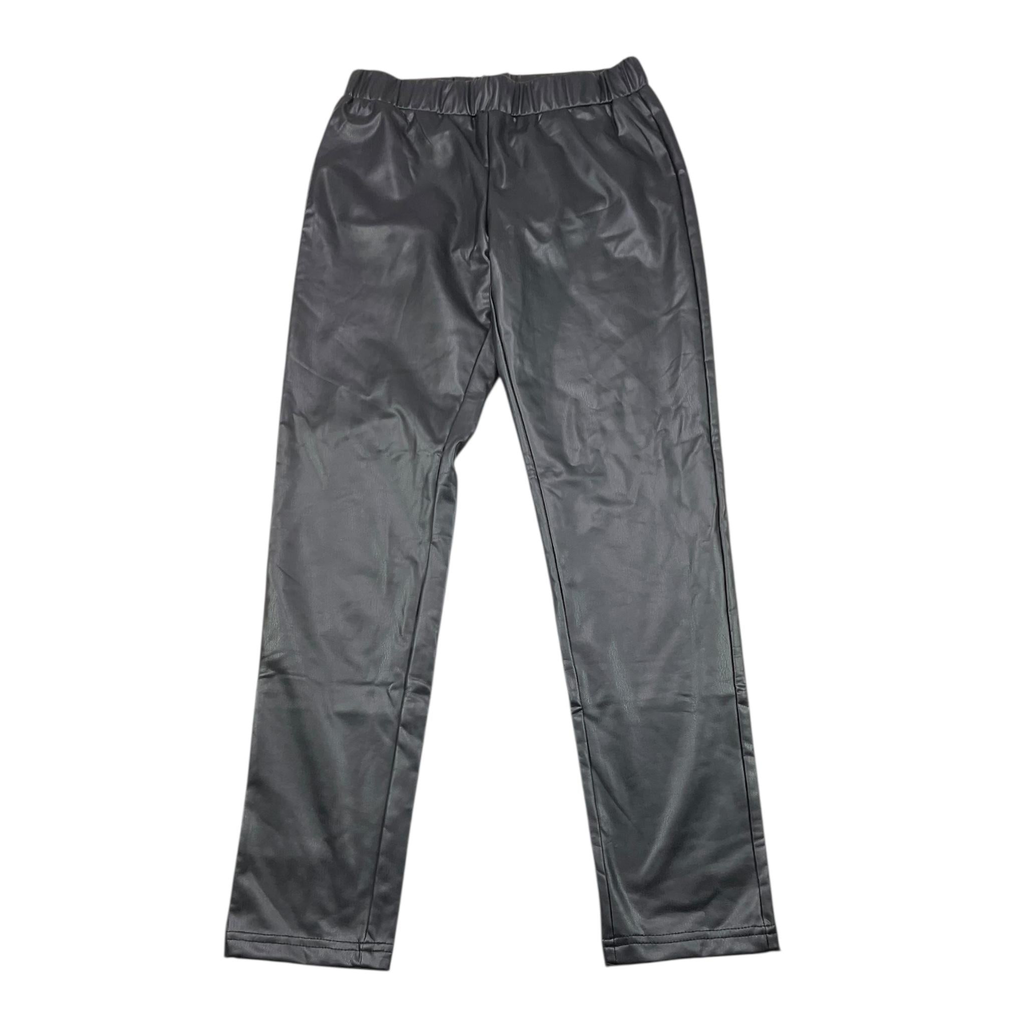MANILA GRACE leggins in ecopelle tinta unita Nero per Bambina MG1863 NERO MANILA GRACE