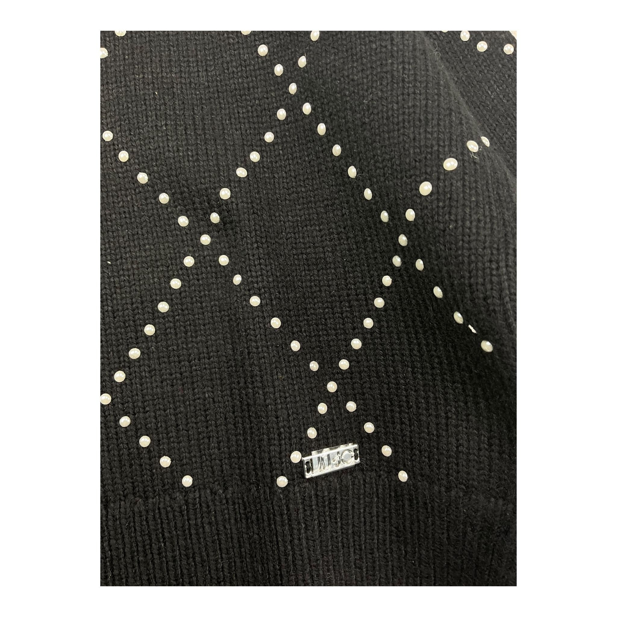 LIU JO maglia girocollo tinta unita cn brillantini Nero per Bambina GF4137X NERO LIU JO