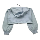REFRIGIWEAR felpa in maglia tinta unita con cappuccio modello crop Azzurro per Bambina RWG937 AZZURRO REFRIGIWEAR