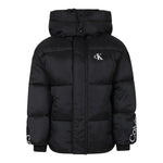 CALVIN KLEIN giubbino tinta unita con cappuccio e maniche logate Nero per Bambino IB0IB01823 NERO CALVIN KLEIN