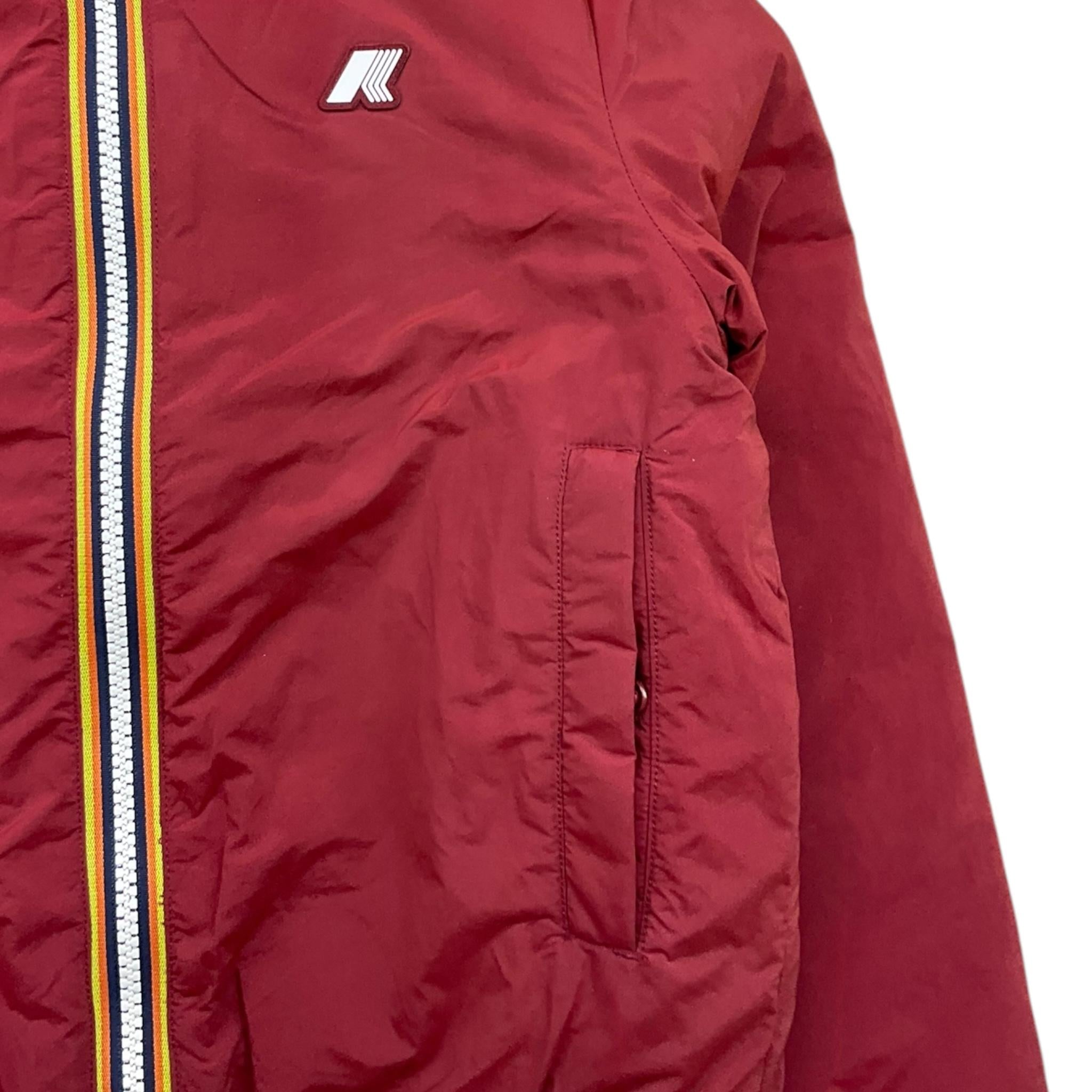 K-WAY giubbino tinta unita con zip e cappuccio Bordeaux per Bambino K7142QW BORDEAUX K-WAY
