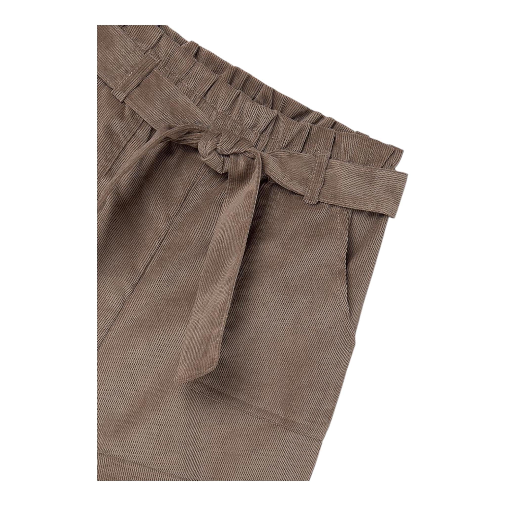 MAYORAL short tinta unita in camoscio Marrone per Bambina 7214 MARRONE MAYORAL