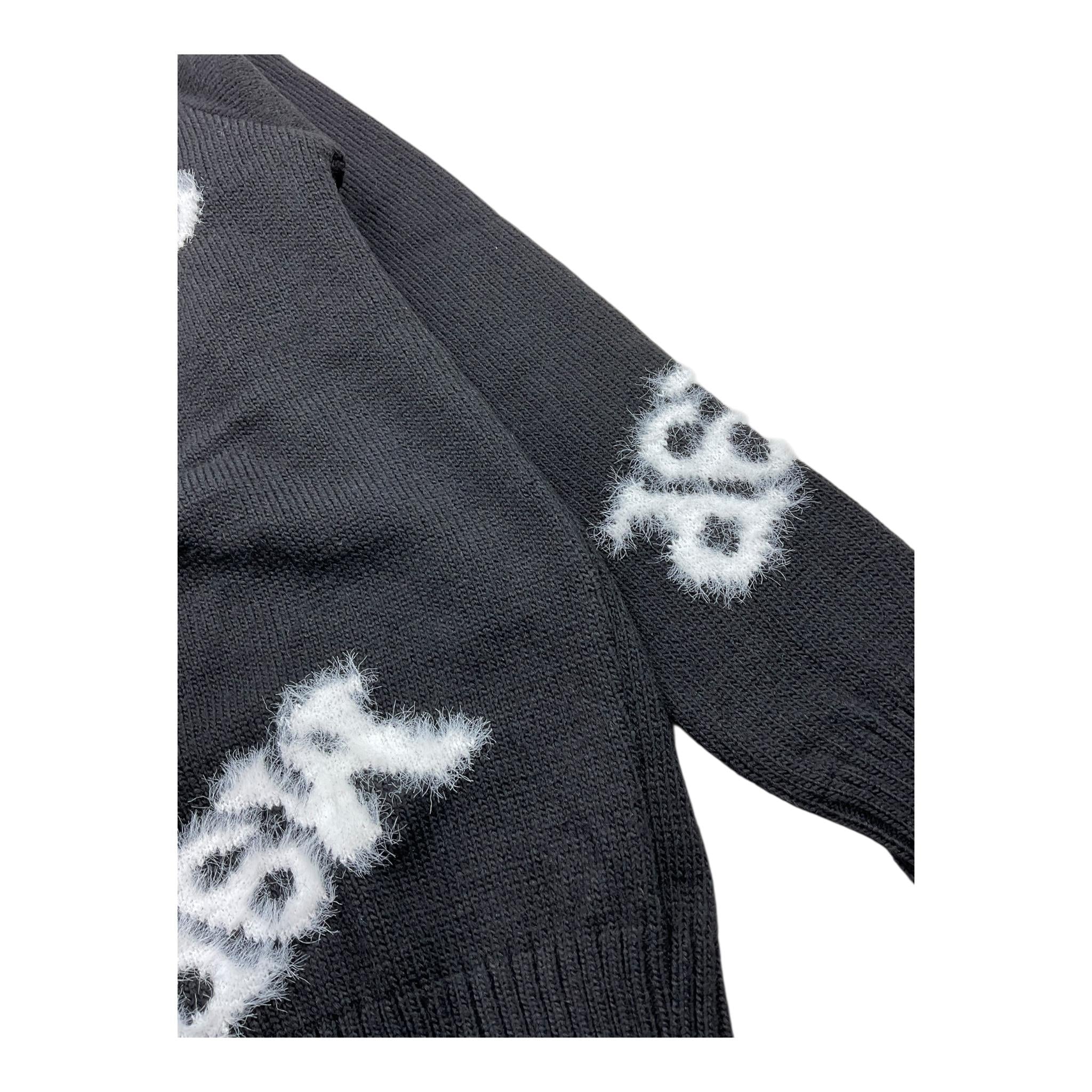 MAISON 9 PARIS cardigan tinta unita con stampa Nero per Bambino 9119 NERO MAISON 9 PARIS