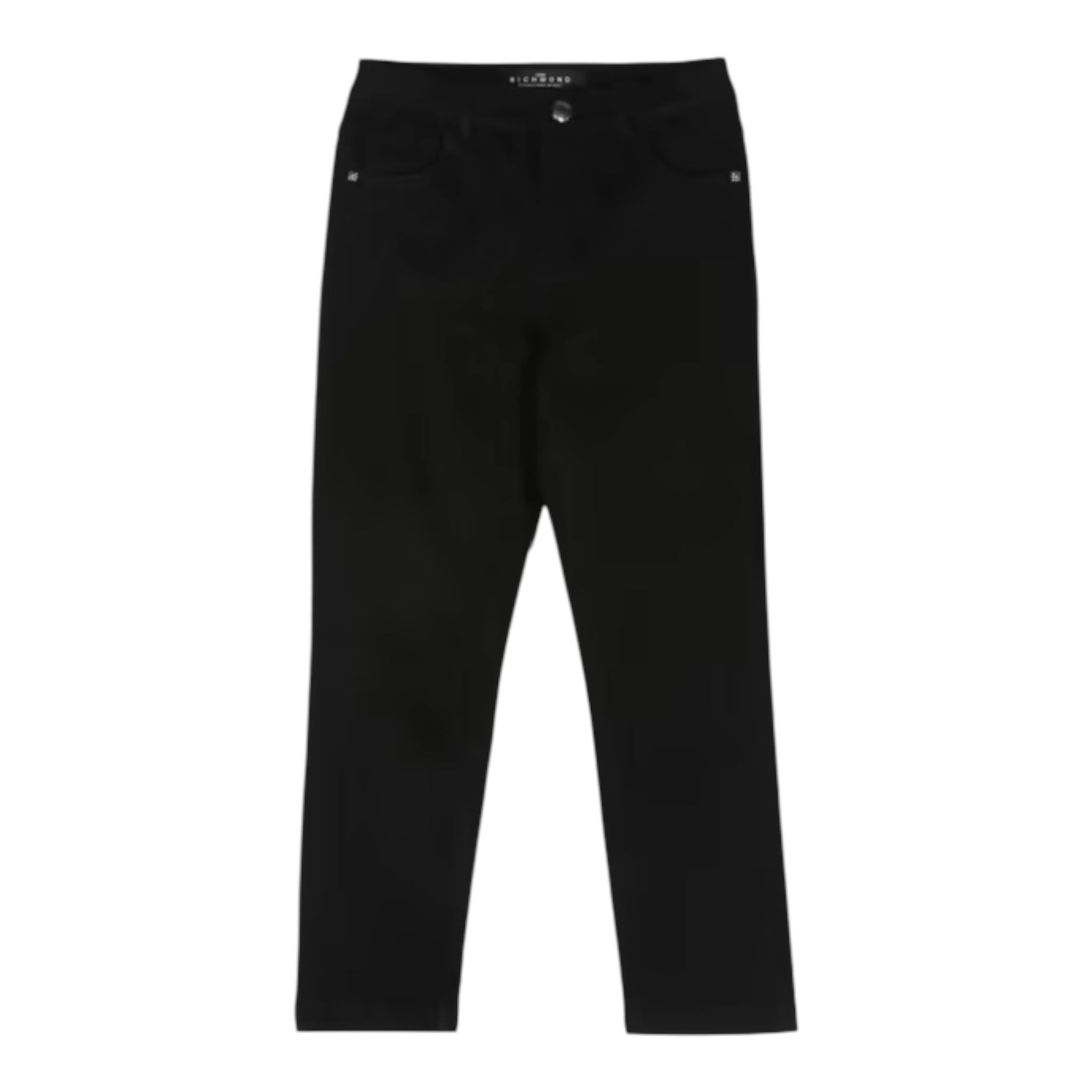 JOHN RICHMOND jeans tinta unita con stampa Nero per Bambina RGA24130JEXXX NERO JOHN RICHMOND