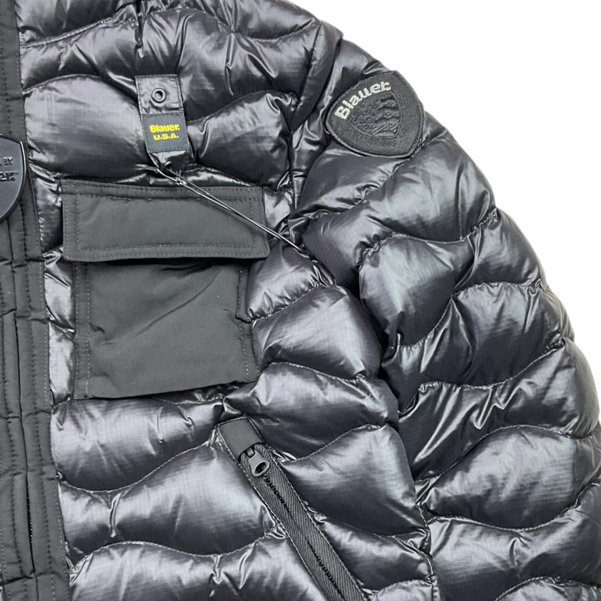 BLAUER giubbino tinta unita con zip e cappuccio Nero per Bambino BR217968 NERO BLAUER